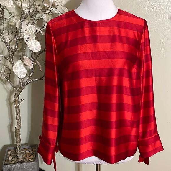 BANANA REPUBLIC RED BLOUSE - Picture 1 of 5